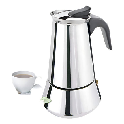 Cafetera Tipo Italiana Inox Capacidad 6 Tazas 300ml  Plateado