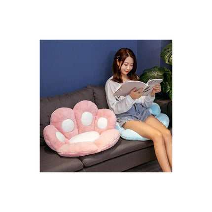 Almohadón Pata De Gato - Asiento Puff Peluche Huella V 1