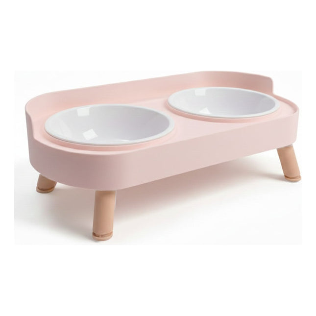 Comedero Bebedero Doble Para Mascotas Con Patitas Varios