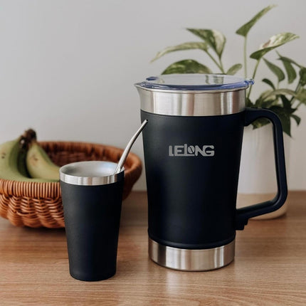 Jarra Termo 1.9l + Mate 140ml Acero Inoxidable V