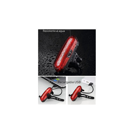 Luz Led Para Bicicleta Delantera O Trasera Recargable Usb Na