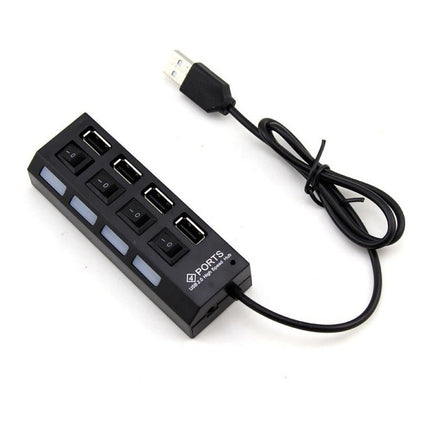 Hub 4 Usb Zapatilla Negro