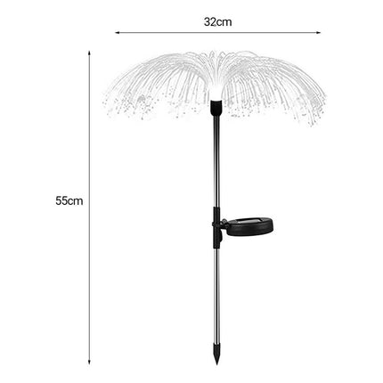 Adorno Jardin Luz Solar Medusa X2 Estaca Luces Decorativa