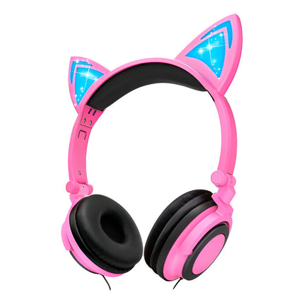 Auricular Vincha  Orejas Gato C/luces Led Colores  Varios
