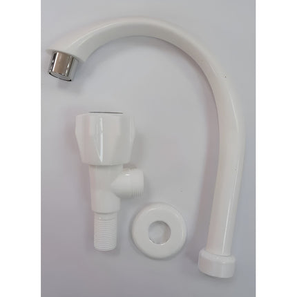Canilla Cocina Economica En Bolsa Mod:8008 Blanco Brillante