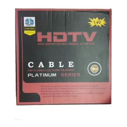 Cable Hdmi 10 Metros Chato Fino En Caja Ideal Instalación
