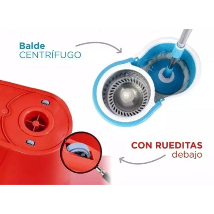 Mopa Balde Giratorio  + Manta Corderito 2 Plazas  Promo  Varios