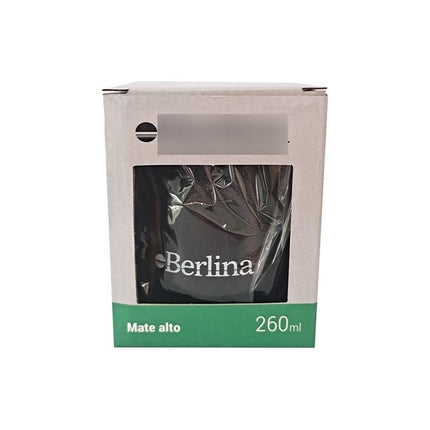 Mate Alto Doble Pared Aislante Acero Inoxidable 260ml  Negro