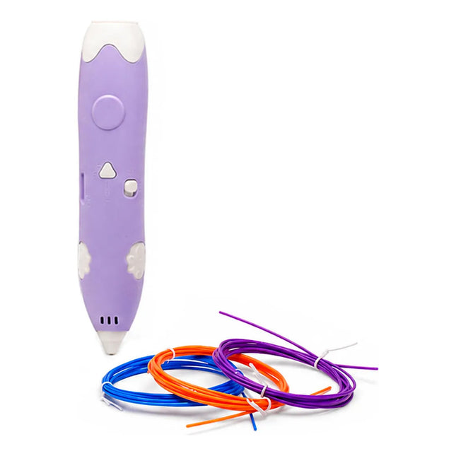 Lapicera Lapiz 3d De Impresion Con Filamento Nuevo Modelo Violeta