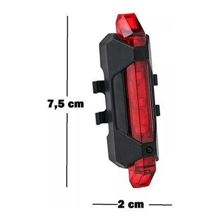 Luz Bicicleta Led Recargable Usb Ciclismo Luces  Roja Usb