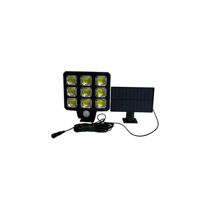 Luz Solar  Con 9 Led + Panel Solar Individual Negro