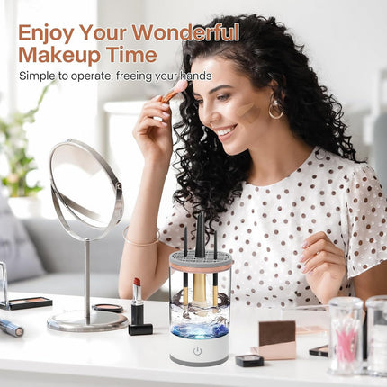 Limpiadora De Brochas De Maquillaje Eléctrica Profesional V