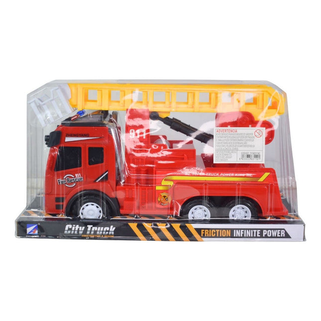 Camion De Bomberos A Fricción Ty363119c Rojo