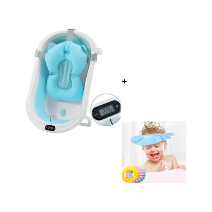 Bañito Bebe + Colchon + Termometro + Gorrito Baño Varios