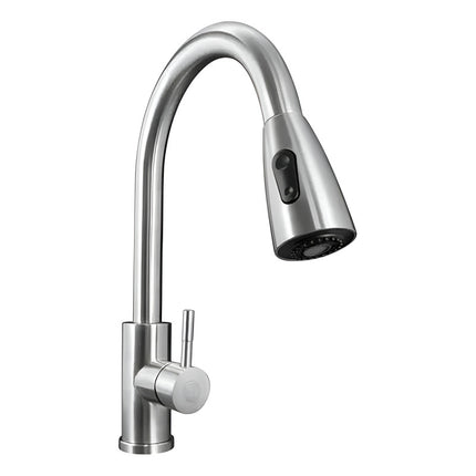 Canilla Monocomando Extensible Flexible  Cromada Plateado
