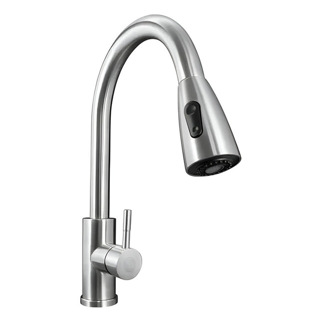 Canilla Monocomando Extensible Flexible  Cromada Plateado