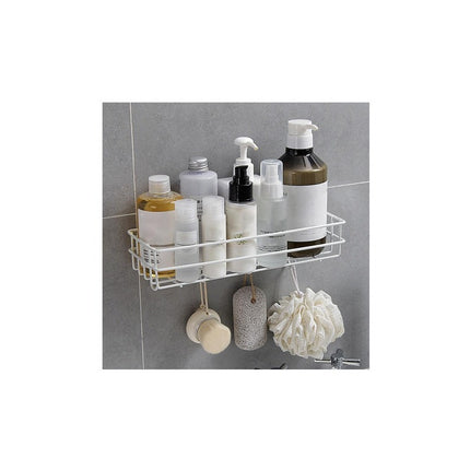 Canasto Organizador Adhesivo Metal Cocina Baño Con Ganchos