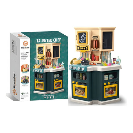 Cocina De Juguete  Con Luz Sonido Y Agua 77 Pcs - 80x46x30 X