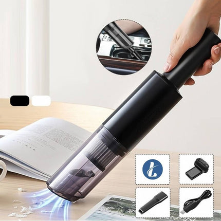 Aspiradora Para Auto O Escritorio Recargable Usb Portátil  Negro