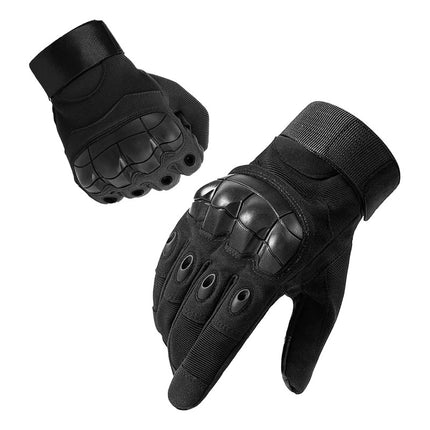 Guantes Tacticos Resistentes Moto Nudillo Duro Touch Negro