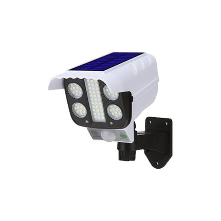 Foco Solar Sensor De Movimiento Forma De Camara Seguridad Blanco Blanca