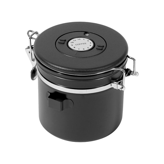 Contenedor Recipiente De Cafe Acero Inoxidable 1.8 Lts Negro
