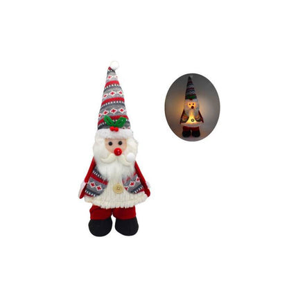 Adorno De Navidad Muñeco Con Luz Ccm00462 Rojo