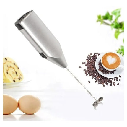 Batidor Revolvedor Magico Para Cafe Magnifico Instrumento Blanco Con Detalles En Negro