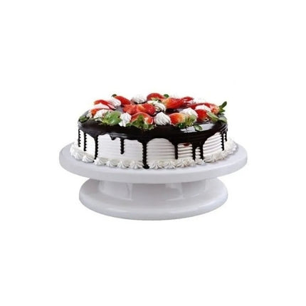 Base Soporte Plato Giratorio Para Torta Plastico 28 Cm