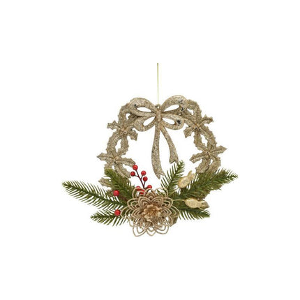 Adorno Colgante De Navidad 23cm Ccm00545 Dorado Oscuro
