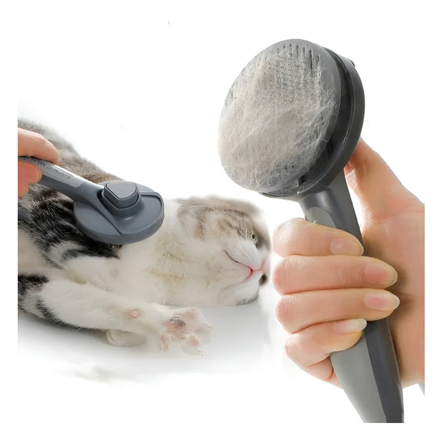 Cepillo De Sacar Pelo Para Mascota Botón De Fácil Limpieza V
