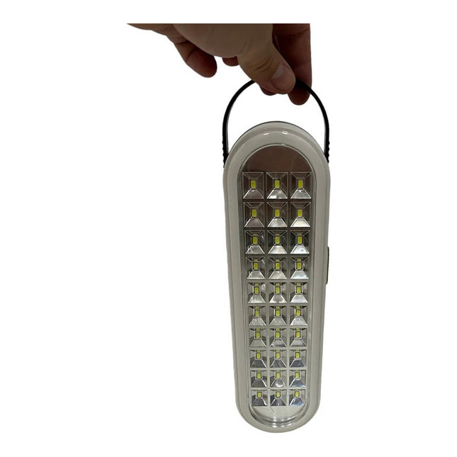 Lampara De Emergencia  30 Led Con Base Recargable Blanco