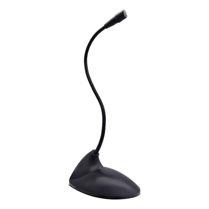 Microfono Pc Computadora Flexible Con Pie Conec Jack 3.5mm Negro