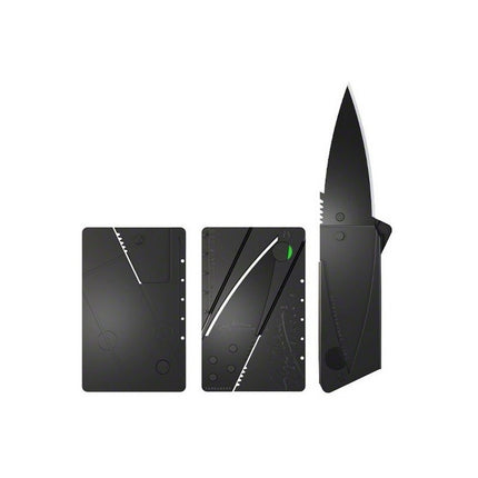 Cuchillo Navaja Plegable Tarjeta Táctico Militar  Negro