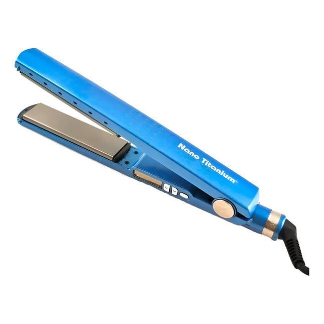 Planchita De Pelo Nano Titanium Profesional Alisador Cabello Azul