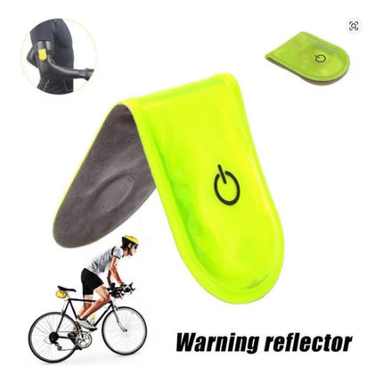 Luz Reflectiva A Pila Clip Magnetico Fluorescente Naranja Fluor