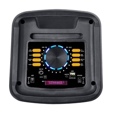Parlante Caja Activa 2 X 8  Full Led Con Bluetooth Negro