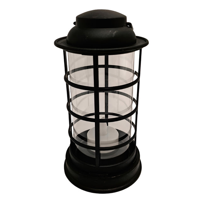 Lampara Led Farol Con Vela A  Pila Cálido