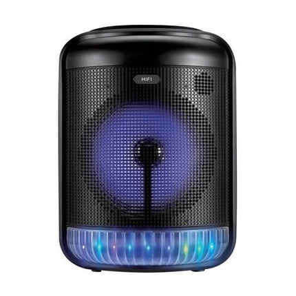 Parlante Portátil 6.5  Con Bluetooth Y Luz Led Negro