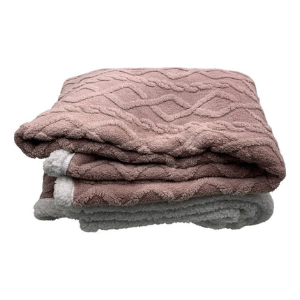 Frazada Manta Polar Con Corderito, 2 Plazas Con Diseño Diseños Varios