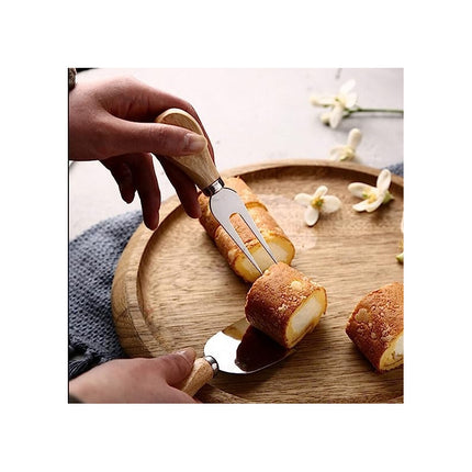 Cortador Cuchillo Y Utensilios Para Queso X4 Cubiertos En Ca Marrón