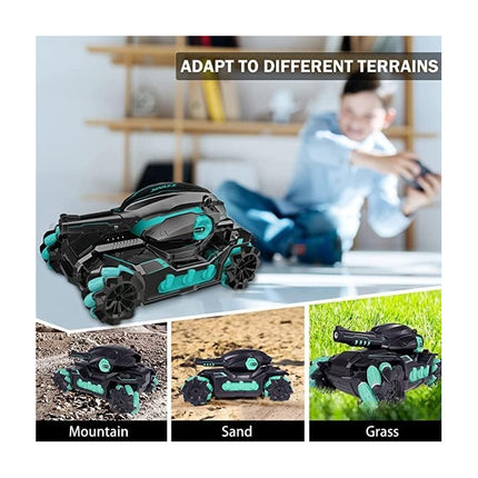Auto Tanque C/control Remoto Lanza Bolitas Gel Negro Tanque