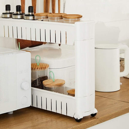 Organizador 2 Niveles C/ Rueda Ahorra Espacio Baño Cocina