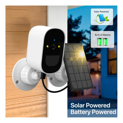 Camara Solar Inteligente Wifi Tarjeta De Memoria 1080p X