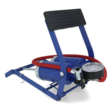 Inflador De Pie 2 Cilindros Tl35327 Azul