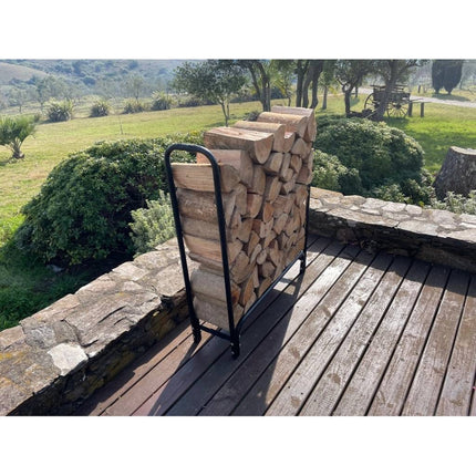 Rack Para Guardar Leña Negro