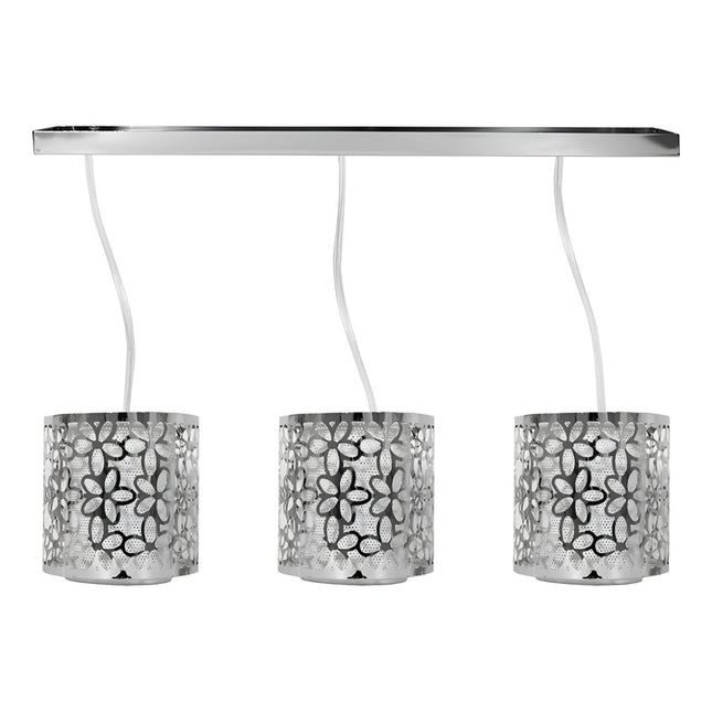 Lampara De Colgar 3 Luces Rejilla Metalica Lh-2100 X