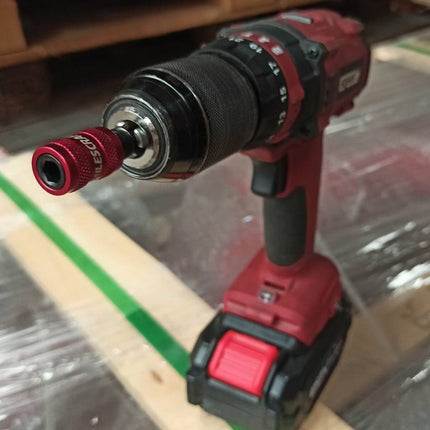 Adaptador Conector Cambio Rápido Atornillador 14 Milescraft Rojo