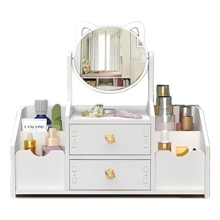 Alhajero Organizador Multifuncion Comesticos C/ Espejo   Blanco