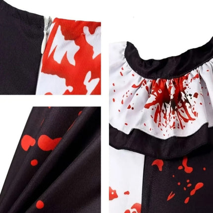 Disfraz Terrifier Con Manchas De Sangre Niño Negro Y Blanco S